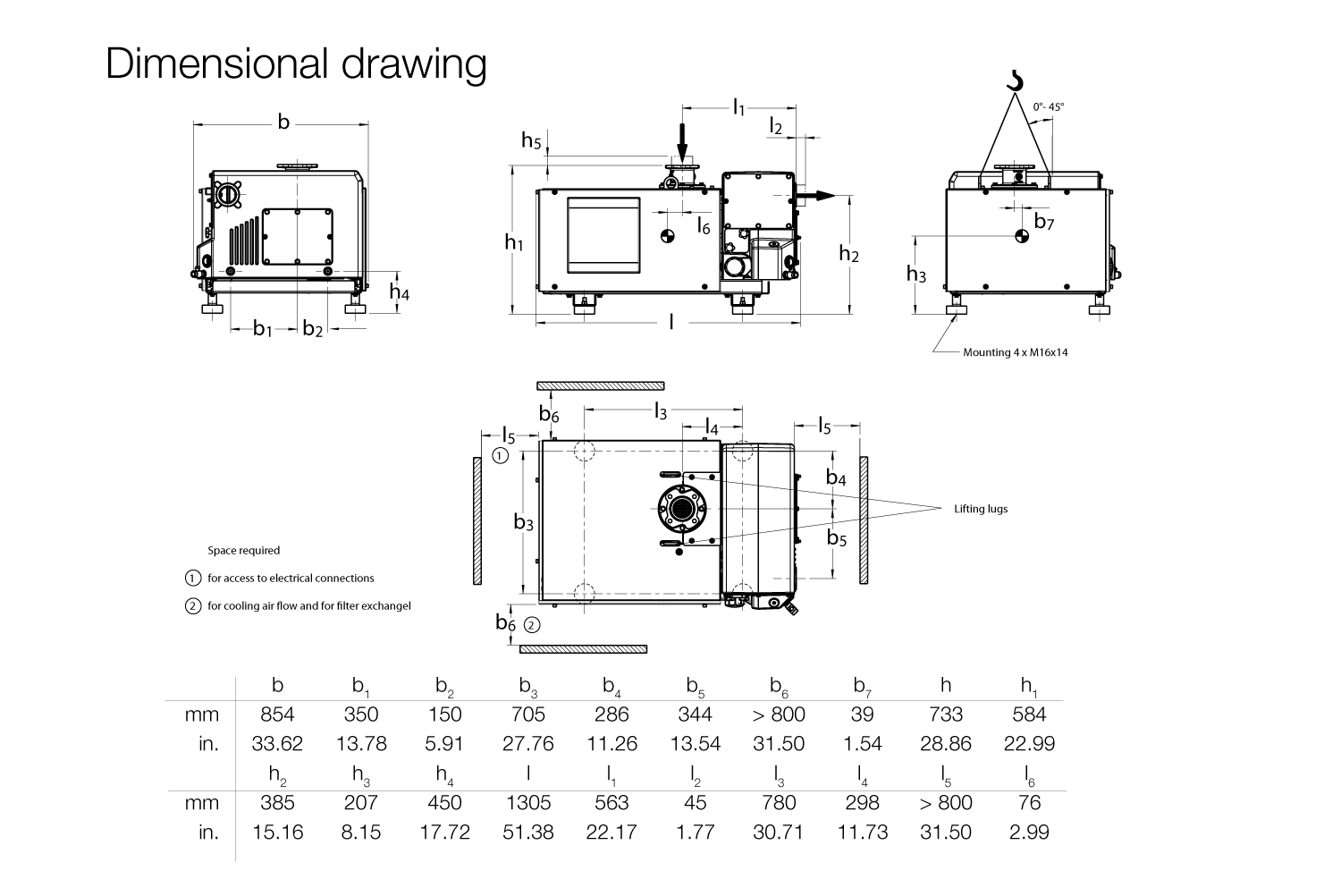 萊寶真空泵SV570BF|萊寶單級(jí)旋片泵SV570BF|SOGEVAC B|SOGEVAC|Leybold尺寸圖